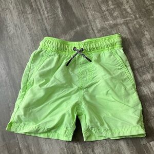 Boys Neon Green Swim Shorts